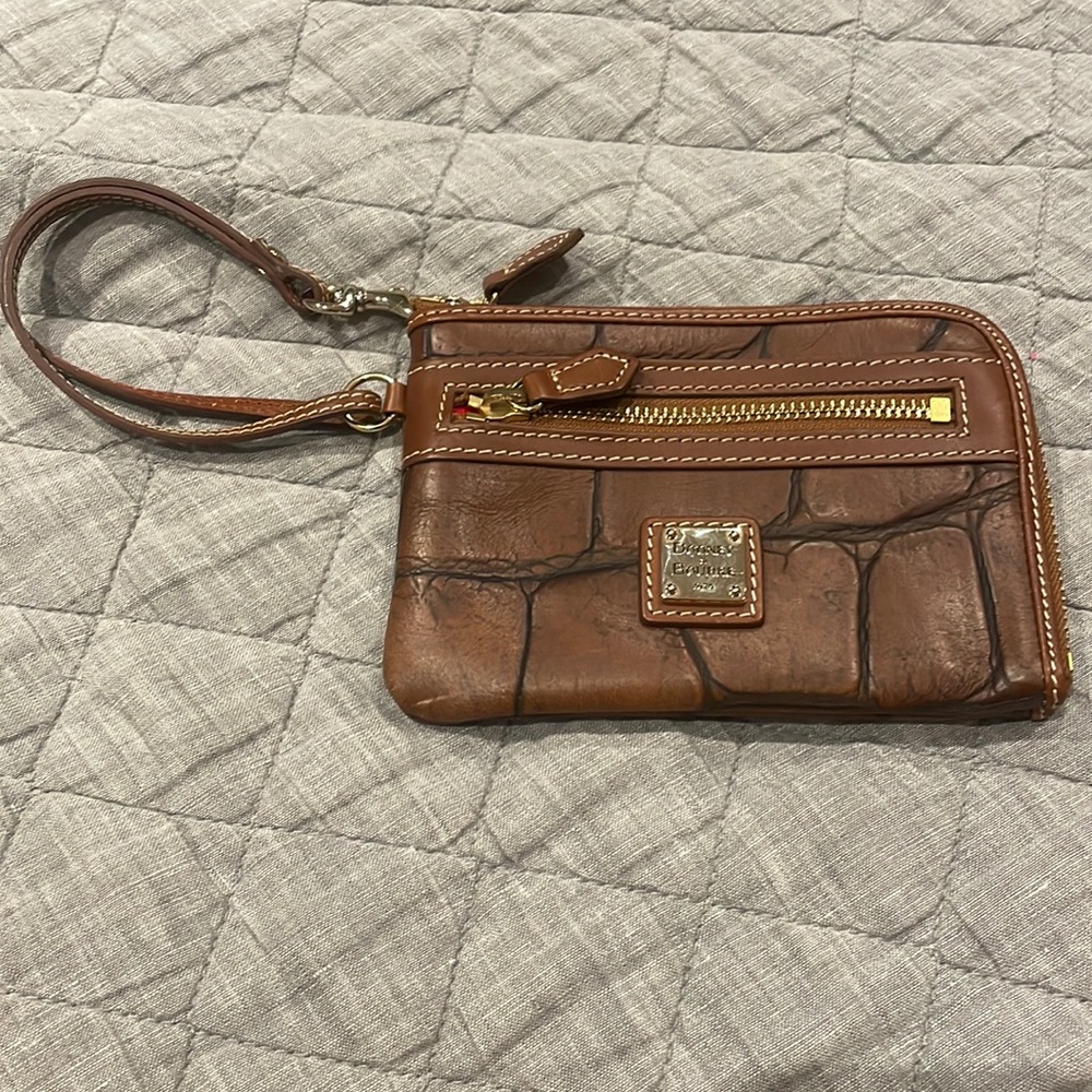 Dooney and Burke Cognac Crocodile Wallet/Wristlet